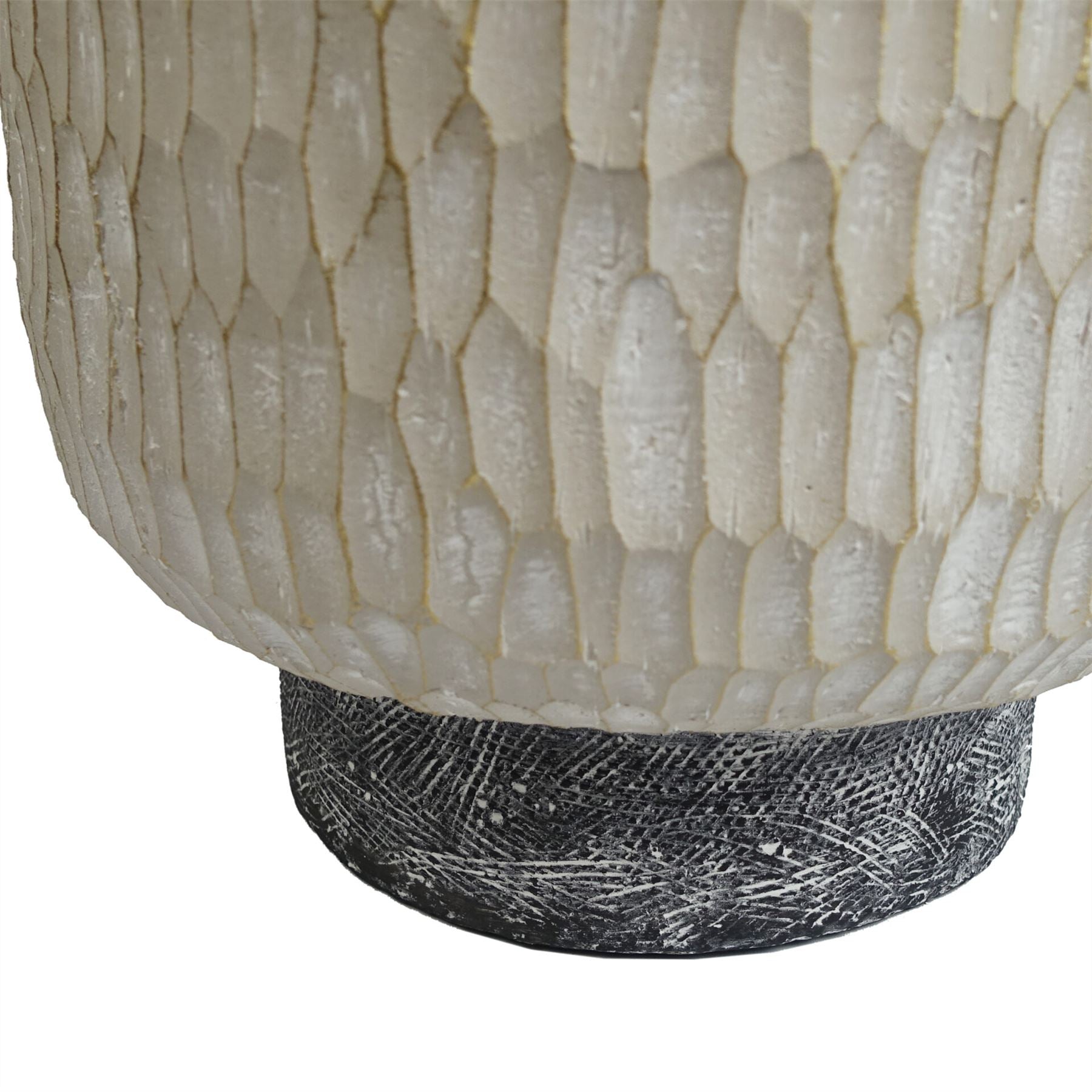 32cm x 29cm Brushed Gold Stone Effect Planter Composite Plant Pot-3